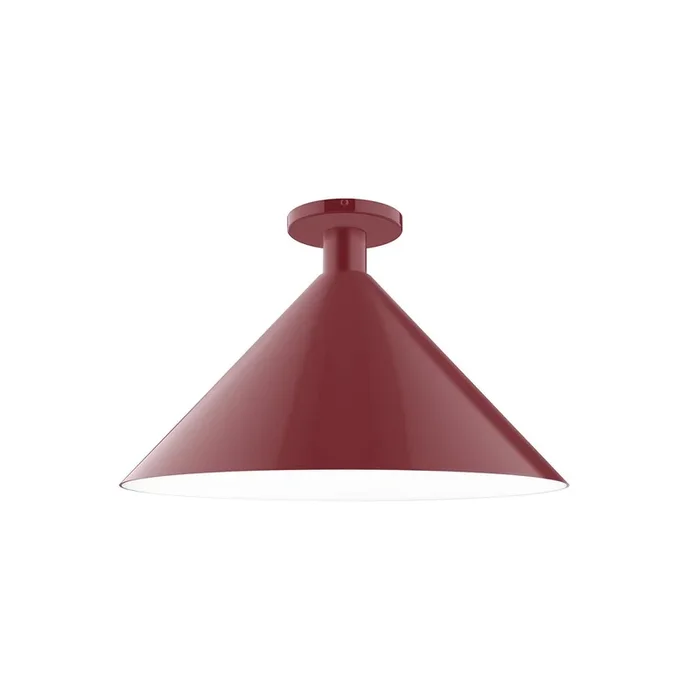 Montclair Light Works – FMDX467-55 – One Light Flush Mount – Chase – Barn Red – FMDX46755