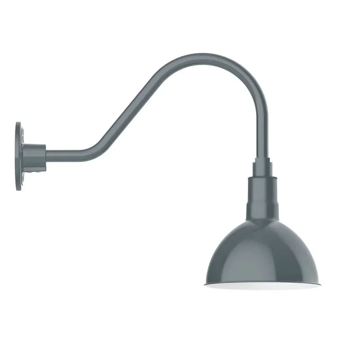 Montclair Light Works – GNA114-40-G05 – One Light Wall Mount – Deep Bowl – Slate Gray – GNA11440G05