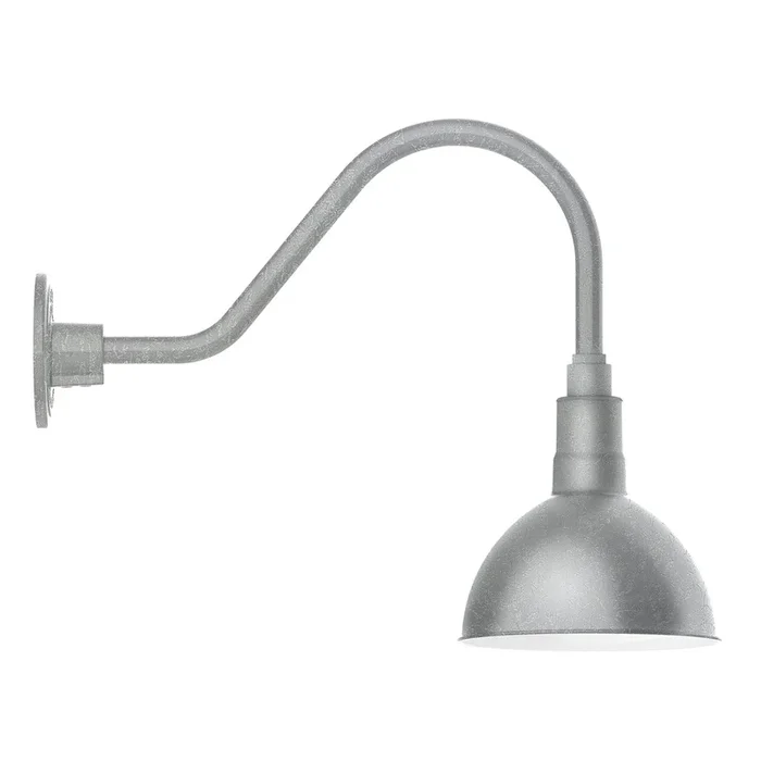 Montclair Light Works – GNA114-49 – One Light Wall Mount – Deep Bowl – Painted Galvanized – GNA11449