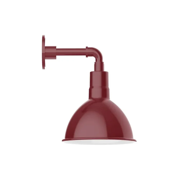 Montclair Light Works – GNM115-55-G05 – One Light Wall Mount – Deep Bowl – Barn Red – GNM11555G05