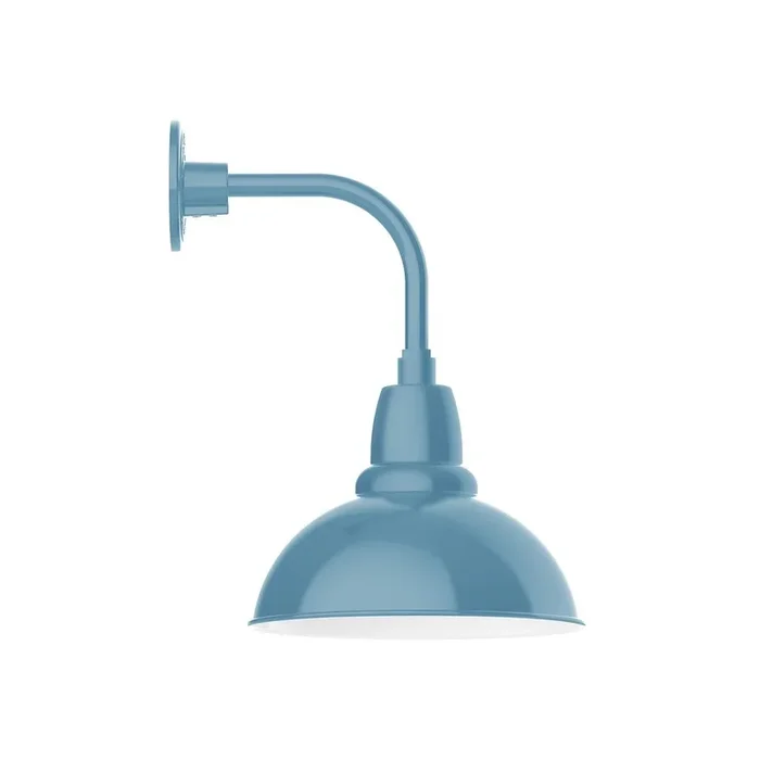 Montclair Light Works – GNT106-54-W12 – One Light Wall Mount – Cafe – Light Blue – GNT10654W12