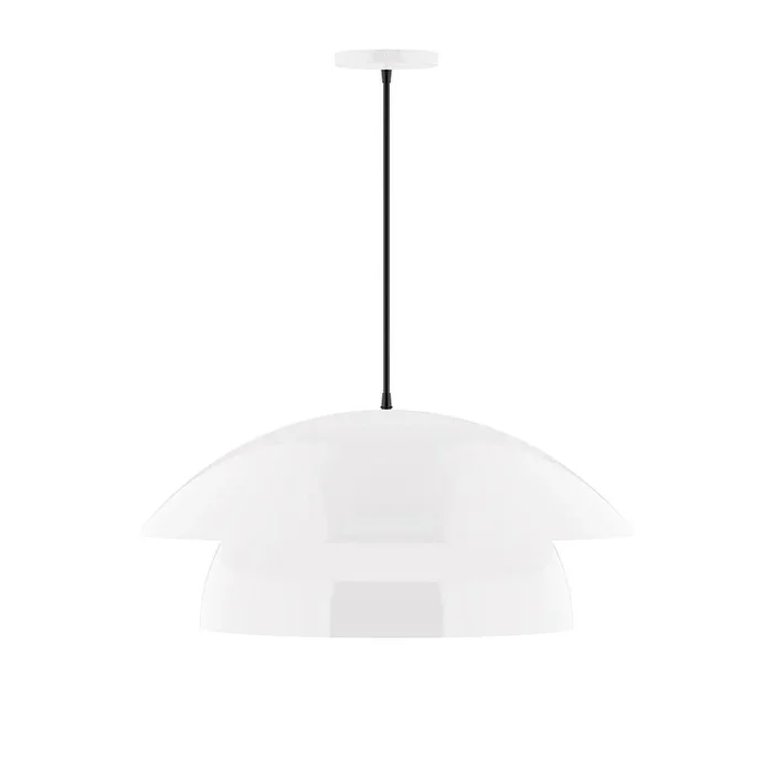 Montclair Light Works – PEBX447-44-C16 – One Light Pendant – Nest – White – PEBX44744C16