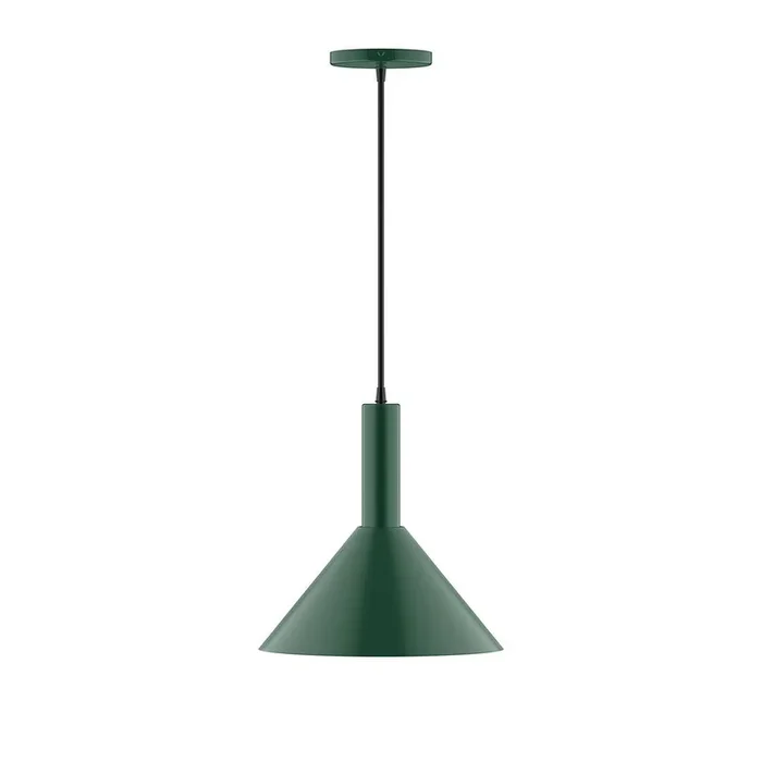Montclair Light Works – PEBX466-42-C27 – One Light Pendant – Stack – Forest Green – PEBX46642C27