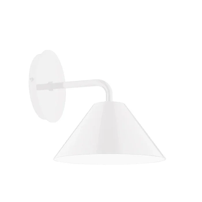 Montclair Light Works – SCJ421-44 – One Light Wall Sconce – Pinnacle – White – SCJ42144