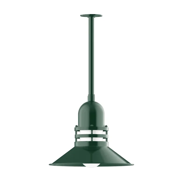 Montclair Light Works – STB150-42 – One Light Pendant – Atomic – Forest Green – STB15042