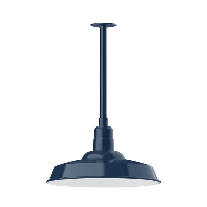 Montclair Light Works – STB185-50-T30 – One Light Pendant – Warehouse – Navy – STB18550T30