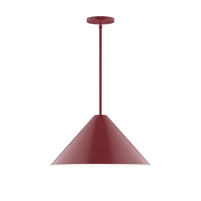 Montclair Light Works – STG423-55 – One Light Pendant – Axis – Barn Red – STG42355