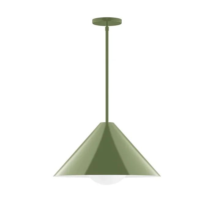 Montclair Light Works – STG423-G15-22 – One Light Pendant – Axis – Fern Green – STG423G1522