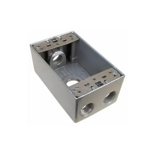 MORRIS Weatherproof Box 4-3/4 Inch Holes Gray (36040)