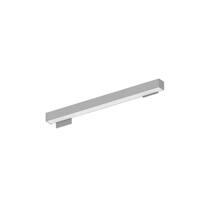 Nora 2 Foot L-Line LED Wall Mount Linear 2100Lm 4000K 4X4 Inch Left Plate And 2X4 Inch Right Plate Right Power Feed Aluminum Finish (NWLIN-21040A/L4-R2P)