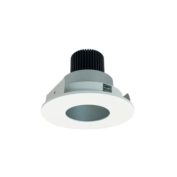 Nora 4 Inch Iolite High Lumen Round Pinhole Non-Adjustable Trim 1500/2000/2500Lm 5000K Haze/Matte Powder White (NIO-4RPH50XHZMPW/HL)