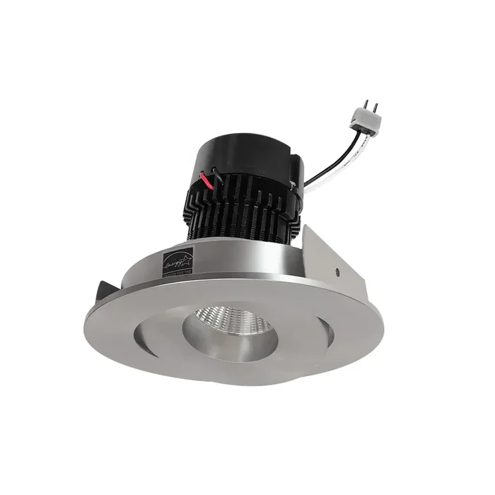 Nora 4 Inch Pearl Low Voltage LED Round Adjustable Gimbal Retrofit 1050Lm 11W 4000K Natural Metal Finish (NPRLV-4RG40XNN)