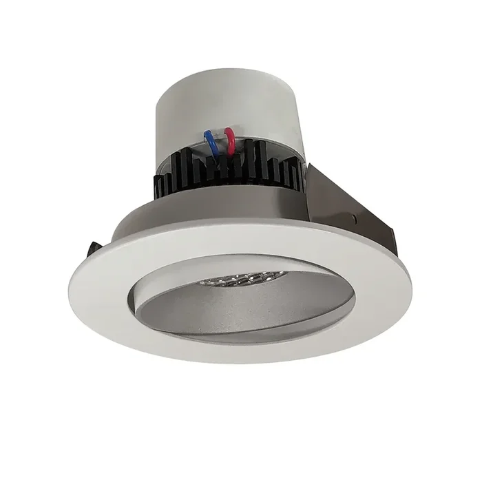 Nora 4 Inch Pearl Retrofit Round Cone Regress Adjustable Trim 1000Lm 12W 2700K 90 CRI Haze/Matte Powder White 120V Triac/ELV Dimming (NPR-4RC27XHZMPW)