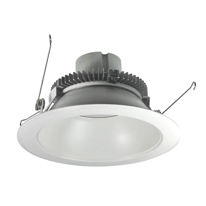 Nora 6 Inch Cobalt Click LED Retrofit Round Reflector 1000Lm 12W 2700K White Reflector/White Flange Pre-Wired For Emergency (NLCBC2-65127WW/10EM)