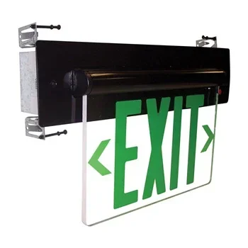 Nora Exit Recessed Adjustable AC Single Face Green/Clear White (NX-813-LEDGCW)