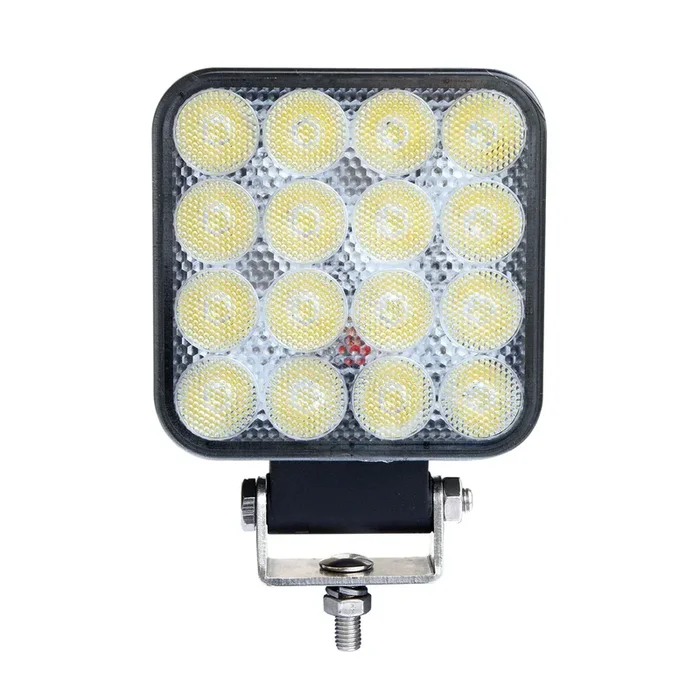 North American Signal Company 12/24V Square LED High Output Work Light With 16 – 5W LEDs 6400Lm (WLED-16X5F)