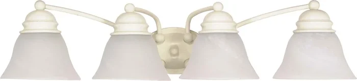 Nuvo Lighting – 60-355 – Four Light Vanity – Empire – Textured White – 60355