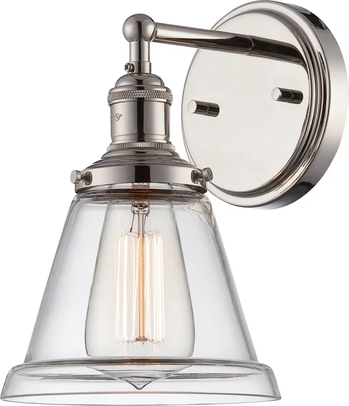 Nuvo Lighting – 60-5412 – One Light Wall Sconce – Vintage – Polished Nickel – 605412