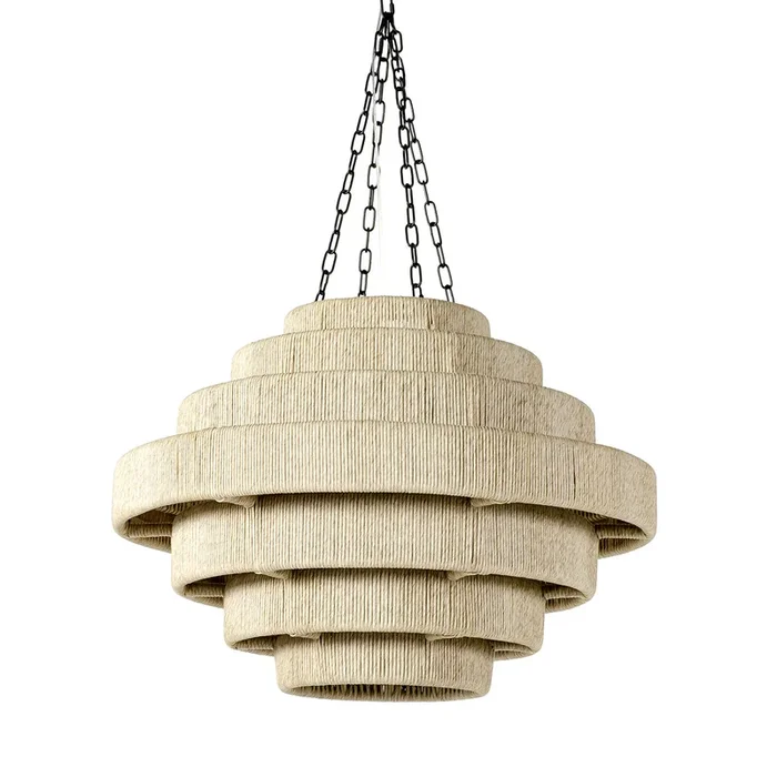Palecek – 2146-79 – Three Light Outdoor Pendant – Everly – Matte Black – 214679