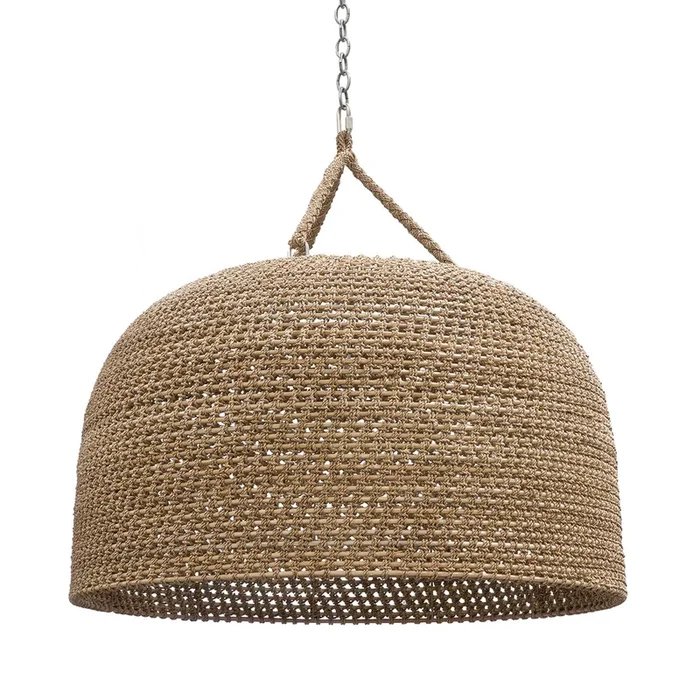 Palecek – 2411-79 – Three Light Pendant – Green Oaks – Nickel – 241179