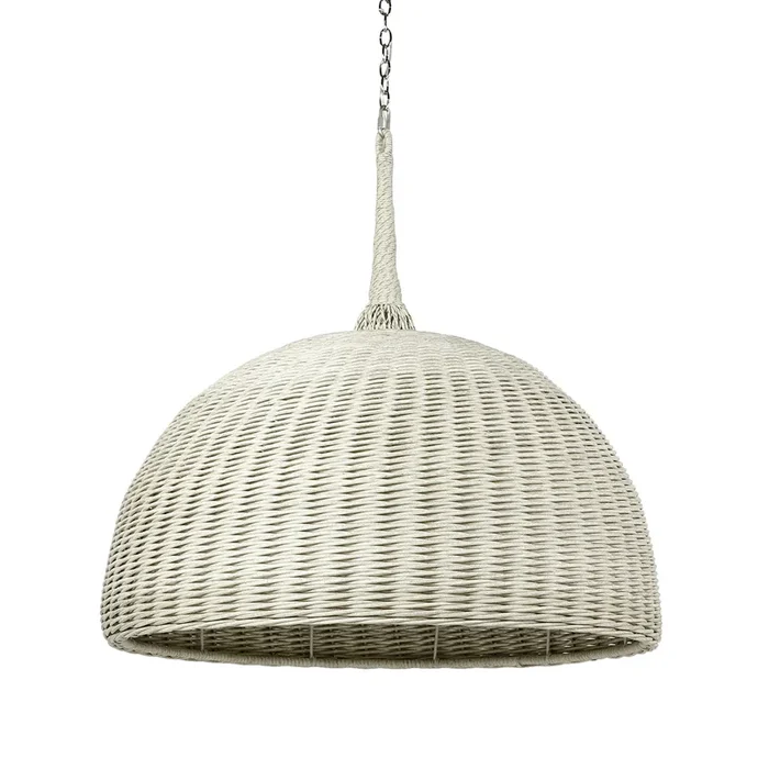 Palecek – 2885-79 – Three Light Outdoor Chandelier – Wisteria – Shiny Steel – 288579