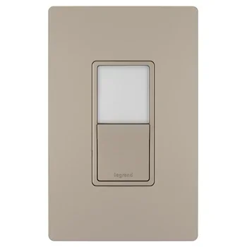 Pass And Seymour Radiant Nightlight And Single Pole/3Way Switch Nickel (NTL873NICC6)