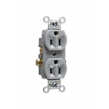 Pass And Seymour Receptacle Duplex 15A/125V Side Wire Gray (CR15GRY)