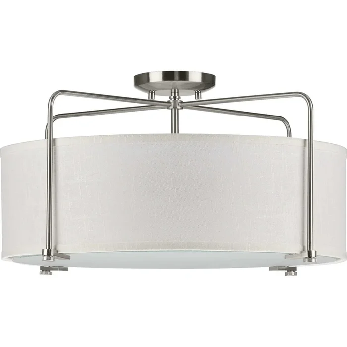 Progress Lighting – Three Light Semi Flush Convertible – Kempsey