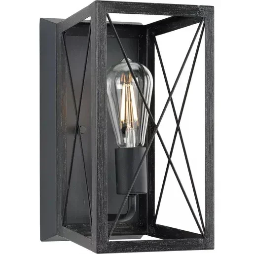 Progress Lighting 94710012031 Briarwood 1 Light Medium Base 100W Wall Sconce Medium Base Textured Black (P710012-031)