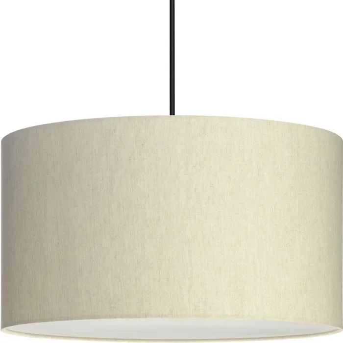Progress Lighting Markor Collection 60W Three-Light Drum Pendant Ecru Linen (P500387-194)