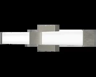 RAB Allure Vanity LED Wall Sconce 24 Inch 24W Square CCT Selectable 2700K/3000K/3500K/4000K/5000K Triac/ELV Dimming Brushed Nickel (ALR-24SBN)