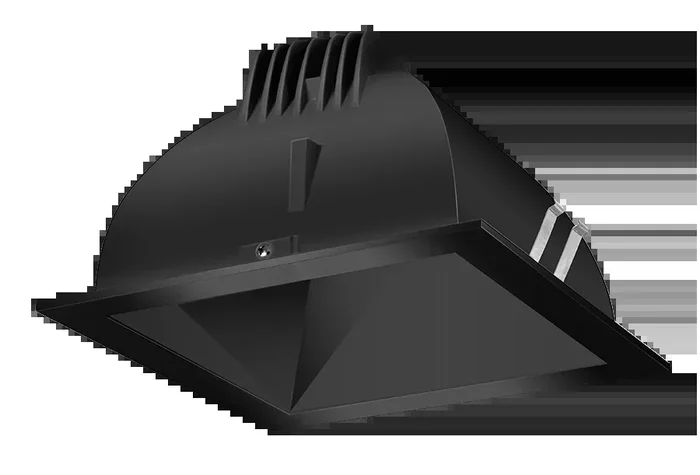 RAB LED Trim MOD 4 Inch Square 50 Degree 3500K 80 CRI Black Cone Black Ring (NDLED4SD-50YN-B-B)