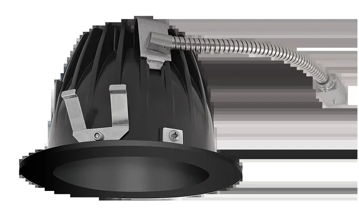 RAB LED Trim MOD 6 Inch Round 80 Degree 3000K 80 CRI Black Cone Black Ring (NDLED6RD-80Y-B-B)