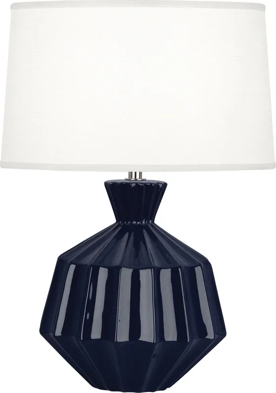 Robert Abbey – MB989 – One Light Accent Lamp – Orion – Midnight Blue Glazed Ceramic – MB989