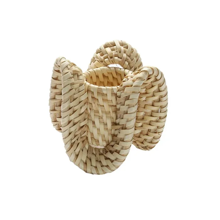 Ruffle Napkin Ring in Natural – Set of 4 by Kim Seybert