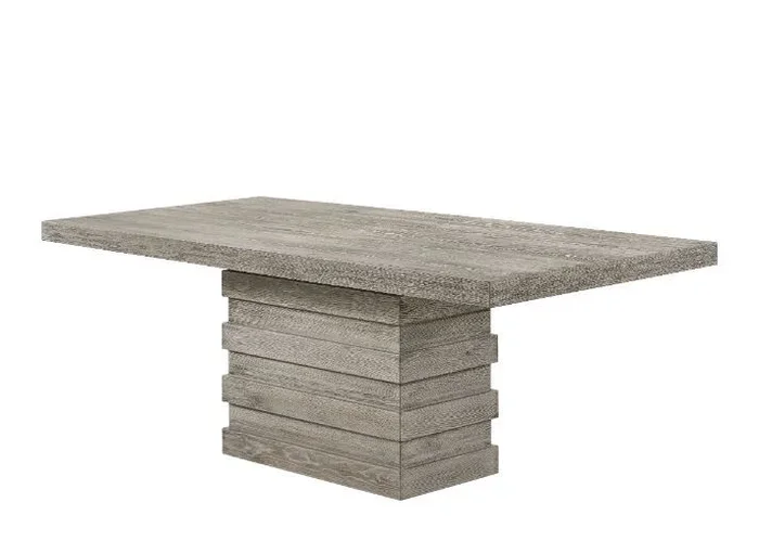 Salvaged Light Oak Faustine Dining Table 77185 by ACME