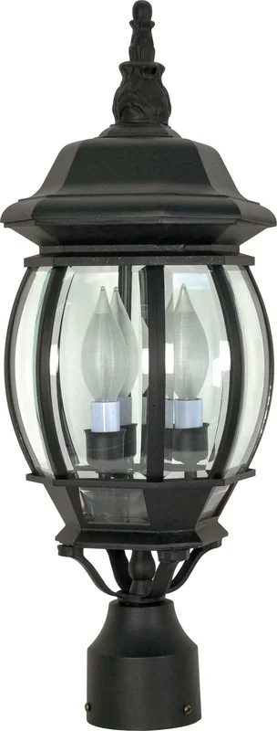 SATCO/NUVO Central Park 3-Light 21 Inch Post Lantern With Clear Beveled Glass (60-899)