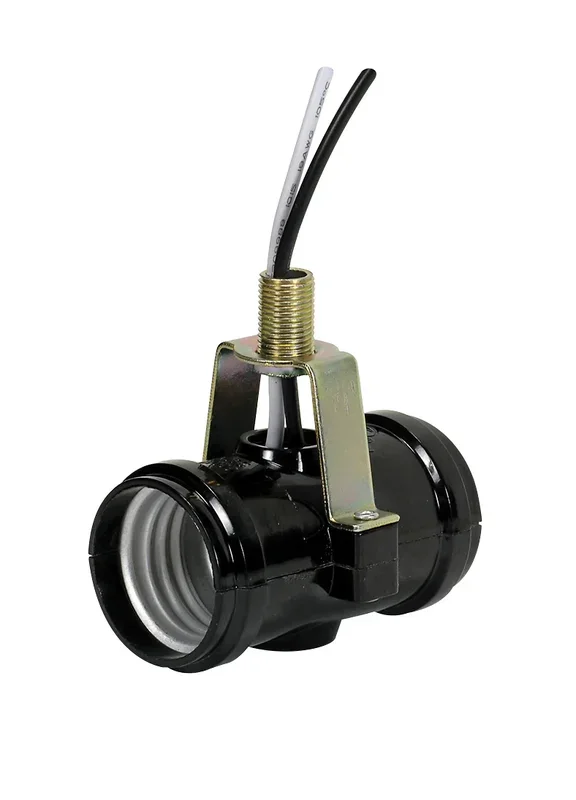 SATCO/NUVO Phenolic Twin Cluster 1-3/8 Inch X 1/8 IP Threaded Top Bracket 12 Inch AWM B/W Leads 105C 1/2 Inch Nipple 660W 250V (80-2267)