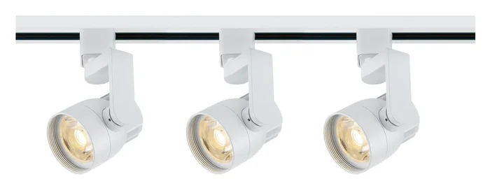 SATCO/NUVO Track Lighting Kit 12W LED 3000K 36 Degree Round Shape With Angle Arm White Finish (TK423)