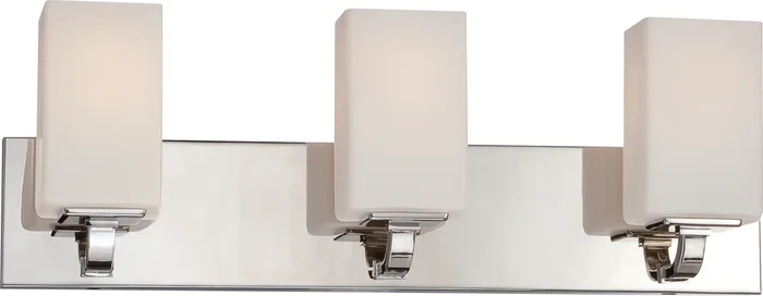 SATCO/NUVO Vista 3-Light Vanity Fixture With Etched Opal Glass (60-5183)