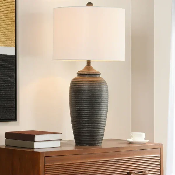 Sculpted Ribbed Table Lamp, Choose Your Color – Decor Steals
