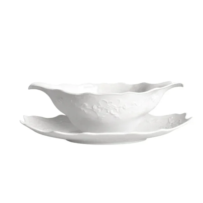 Simply Anna – White Gravy Boat Tray Only by Anna Weatherley