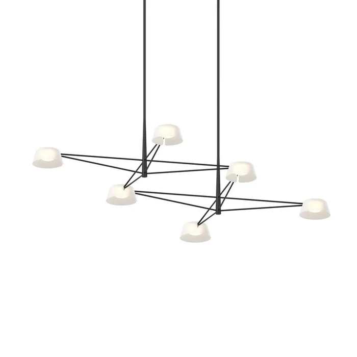 Sonneman – 2036.25W – Six Light Pendant – Satin Black – 203625W