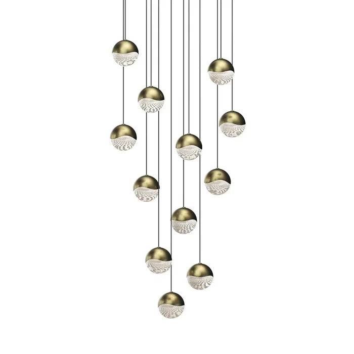 Sonneman – 2917.14-MED – LED Pendant – Grapes – Brass – 291714MED