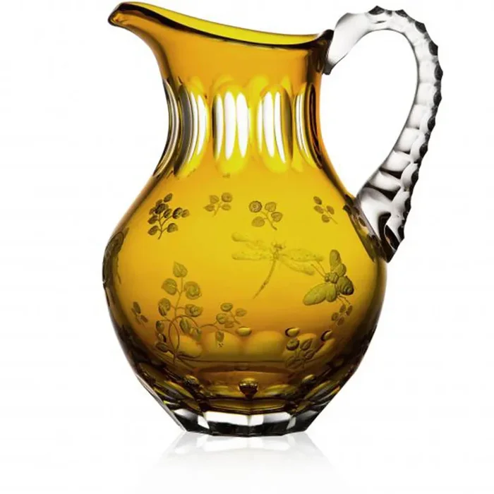 Springtime Amber Water Pitcher – 1.0 Liter by Varga Crystal