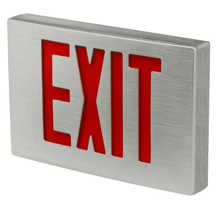 Standard-BL Die-Cast Aluminum Exit Sign Single Face Red Letters AC Only Self-Diagnostics (Requires Emergency Battery Backup) Dual Circuit With 277V Input No (KXTEU1RAASDT2C-277)