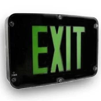 Standard-BL NEMA4X/NSF Exit Sign Double Face Red Letters White Housing Nickel Cadmium Battery No Self-Diagnostics No Dual Circuit Operation Not Tamper-Proof (INDWLEZU2RWEM)