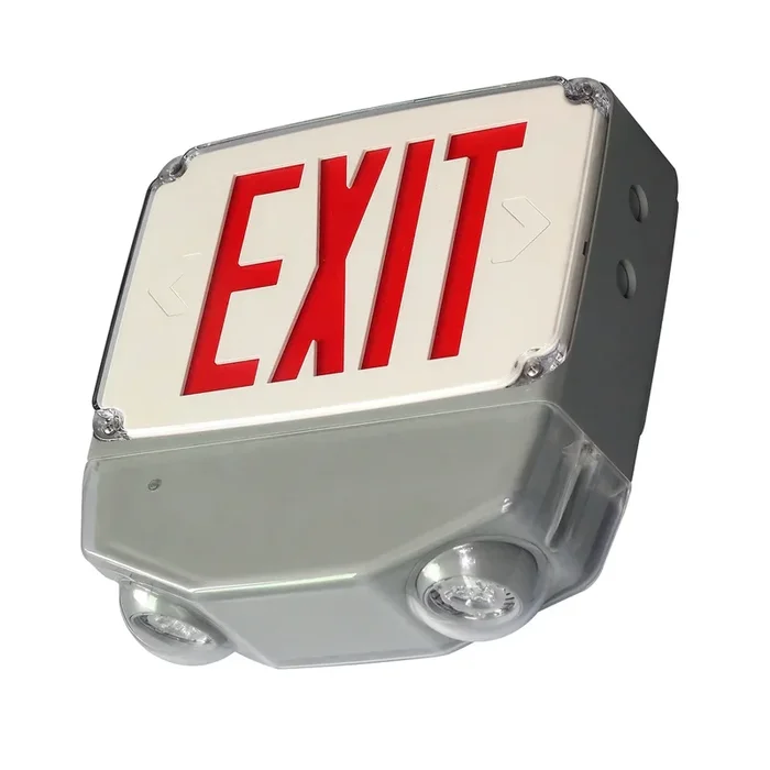 Standard-BL Wet Location LED Combination Single Face Red Letters White Housing Not Remote Capable Not Rated For Cold Weather (CWLEZXTEU1RW-SDT)