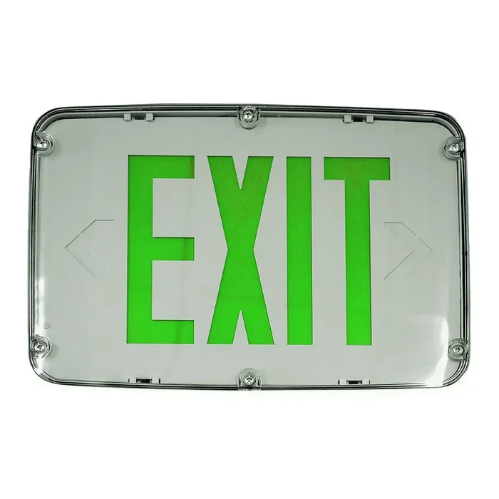 Standard-BL Wet Location LED Combo Single Face Green Letters 12V 15W Gray Housing No Self Diagnostics Not Rated For Cold Weather No Tamper-Proof Hardware No Heads (HLCWLEZU1G1215G-NH)