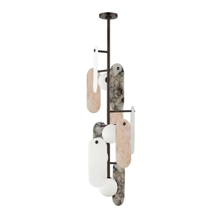 Studio M – SM24827VSBBZ – Five Light Pendant – Megalith – Stone – Brushed Bronze – SM24827VSBBZ